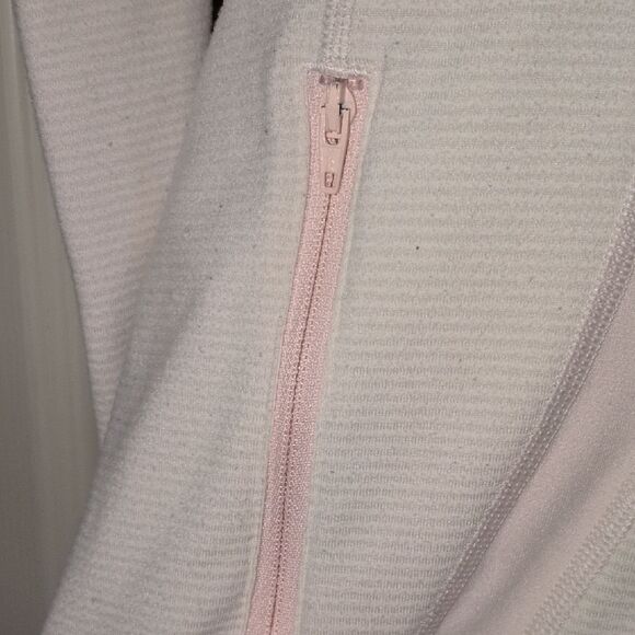 Lululemon Light Pale Pink/White Multi Zip-Up Jacket With Zippered Pockets. - Picture 7 of 14